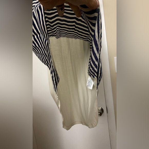 Splendid Striped Collared Tank High Low Navy White Size Small - Picture 7 of 8